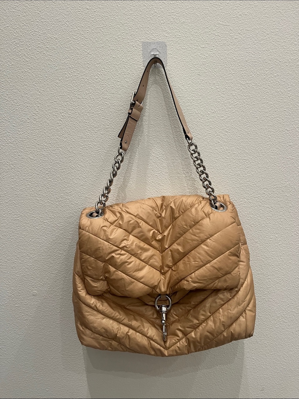 Rebecca Minkoff Quilted Puff Shoulder Bag in Camel/Tan Large